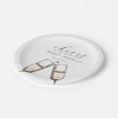 応援バエレガントブリーシャンパンゲブライダルシャワー ペーパープレート (アングル)