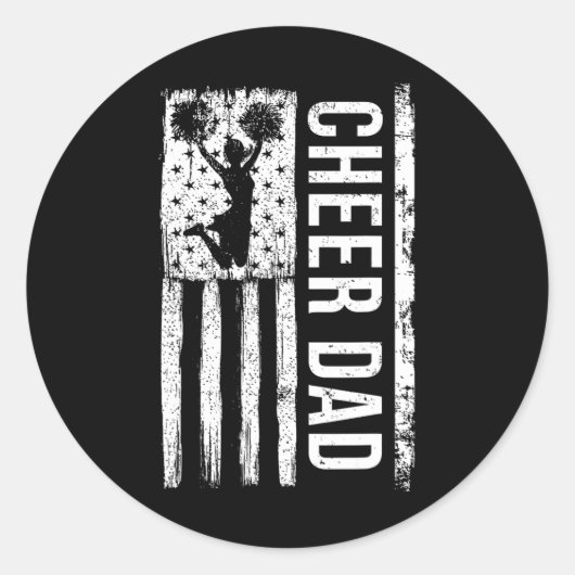 応援パパチアリーティングアメリカンフラッグファーザーズデイC ラウンドシール (正面)