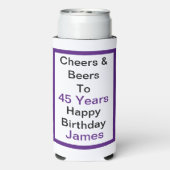 応援パーソナライズされたとビール スリム缶クーラー (Seltzer裏面)