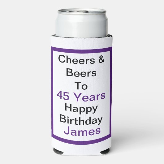 応援パーソナライズされたとビール スリム缶クーラー (Seltzer裏面)