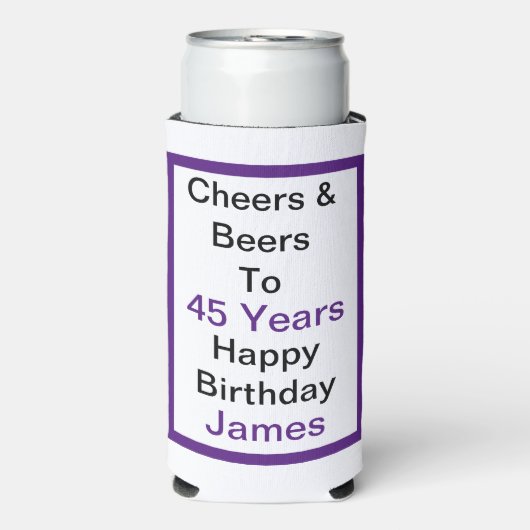 応援パーソナライズされたとビール スリム缶クーラー (Seltzer正面)