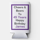 応援パーソナライズされたとビール スリム缶クーラー (裏面)