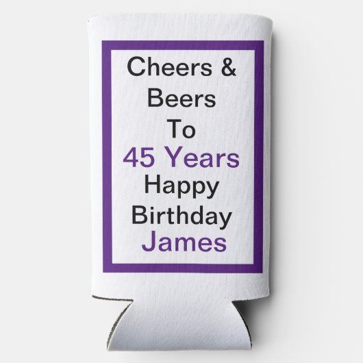 応援パーソナライズされたとビール スリム缶クーラー (裏面)