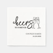 応援パーソナライズされたス結婚カクテルナプキン スタンダードカクテルナプキン (正面)