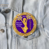 応援パーソナライズされたパーティーの好意、チアリーダーピン、 缶バッジ (インサイチュ)