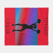 応援パーソナライズされたフリースブランケット。 フリースブランケット (正面(横))