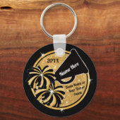 応援パーソナライズされたポムポムキーチェーン、パーティーの好意 キーホルダー (裏面)