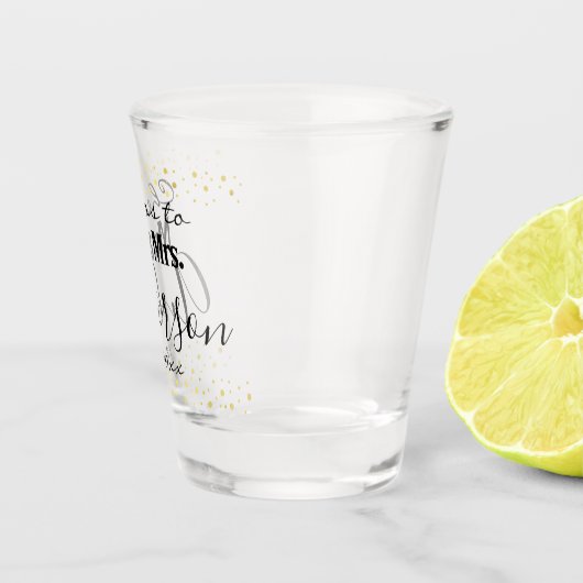 応援パーソナライズされた名 ショットグラス (右)