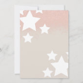 応援パーティーチアリーティング誕生日ピンクスター 招待状 (裏面)