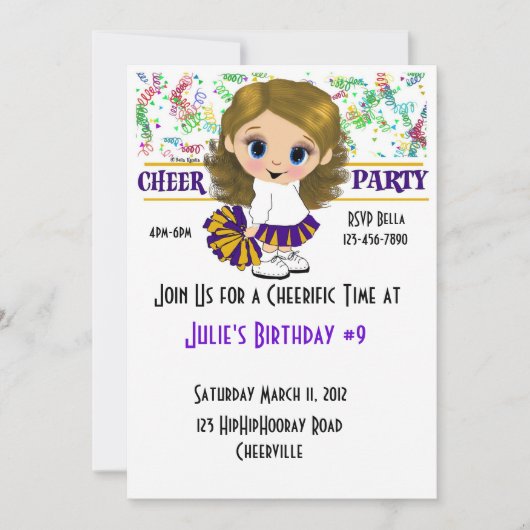 応援パーティー 招待状 (正面)