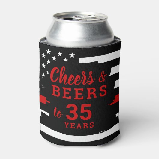 応援ビアーズパーソナライズされたファイアファイターリタイアC 缶クーラー (缶正面)