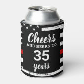 応援ビアーズパーソナライズされたファイアファイター引退 缶クーラー (缶正面)