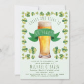 応援ビアーズ誕生日St patricksパーティの招待状 (正面)