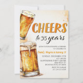 応援ビーズアダルトバースデーパーティーの招待 招待状 (正面)