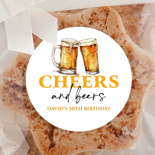 応援ビーズアダルトバースデーパーティーステッカー ラウンドシール