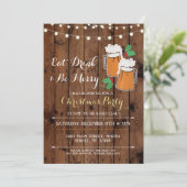 応援ビーズクリスマスパーティーホリー招待状 招待状 (スタンド正面)