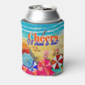 応援ビーチライフ誕生日パーティーの好意 缶クーラー (缶裏面)