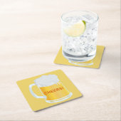 応援ビールバーコースターの泡立つピントシュタイン スクエアペーパーコースター (インサイチュ)