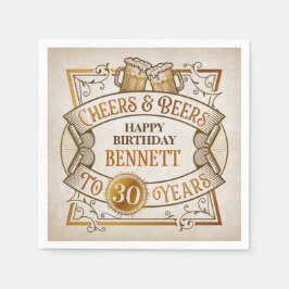 応援ビール誕生日 スタンダードカクテルナプキン