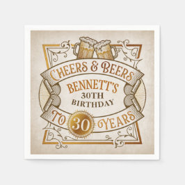 応援ビール誕生日 スタンダードカクテルナプキン