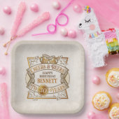 応援ビール誕生日 ペーパープレート (パーティー)