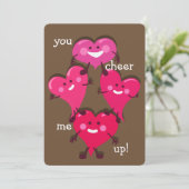 応援ピンクハート |バレンタインデー シーズンカード (スタンド正面)