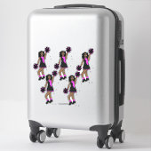 応援ピンク14 x 14カスタムインチカットビニールステッカー#1 シール (スーツケース)