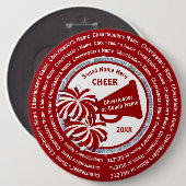 応援ピン(バックパック、1~6インチパーソナライズされた) 缶バッジ (正面&裏面)