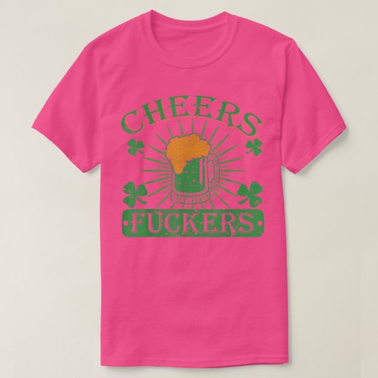 応援ファッカーおもしろいSt patricks dayアイリッシュドリンキン Tシャツ (デザイン正面)