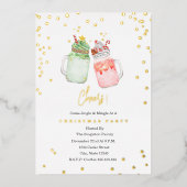 応援フェスティバルホリデーミルクシェイククリスマスパーティー 箔招待状 (正面)