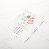 応援フェスティバルホリデーミルクシェイククリスマスパーティー 箔招待状 (回転した状態)