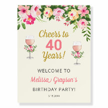 応援フェミニン誕生日ウェルカムサインと花