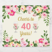 応援フェミニン誕生日チャンページボトルラベル スパークリングワインラベル (シングルラベル)