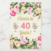 応援フェミニン誕生日ミニボトルラベル ワインラベル (シングルラベル)