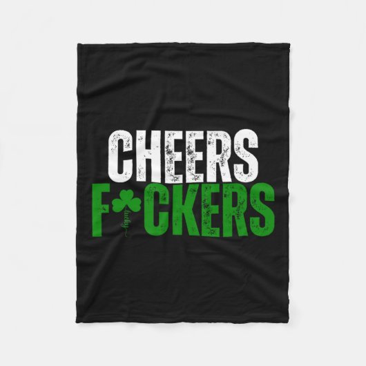 応援フッカーズSt patricks dayメンメンウィメンビールドリン フリースブランケット (正面)