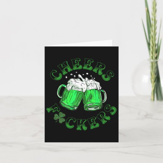 応援フッカーSt patricks day飲おもしろいみビール カード (正面)