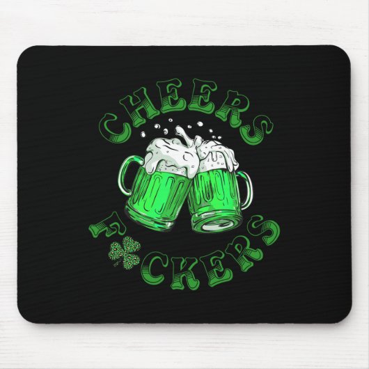 応援フッカーSt patricks day飲おもしろいみビール マウスパッド (正面)