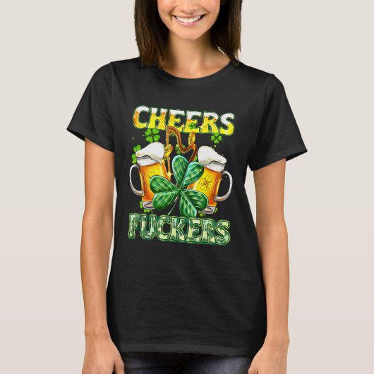 応援フッカーSt patricks day飲おもしろいみビール Tシャツ (正面)