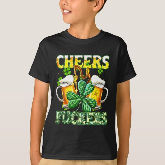 応援フッカーSt patricks day飲おもしろいみビール Tシャツ (正面)