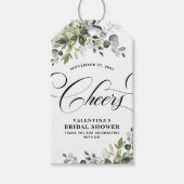 応援ブライダルシャワーサンキューベイビーグリーンリーラベル ギフトタグ (正面)