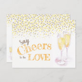 応援ブライダルシャワーワインシャンパンの試食 ポストカード (正面/裏面)