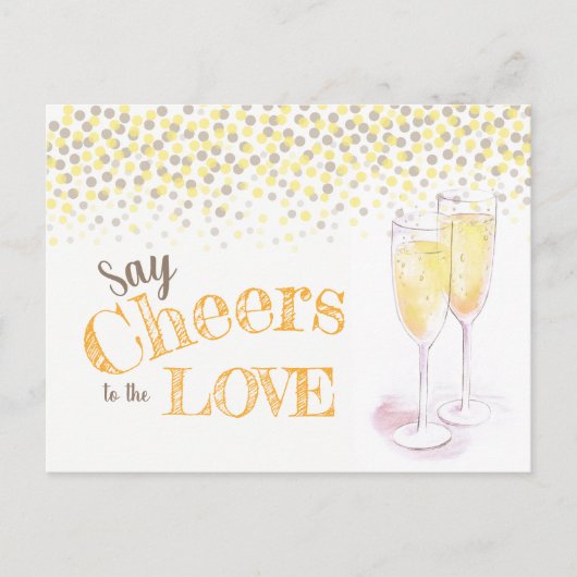 応援ブライダルシャワーワインシャンパンの試食 ポストカード (正面)