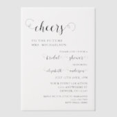 応援ブライドへブライダルシャワー ベラム紙招待状 (正面)