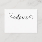 応援ブライド結婚ズイベント アドバイスカード (裏面)