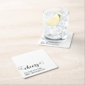 応援ブライド結婚ズイベント スクエアペーパーコースター (インサイチュ)