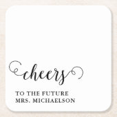 応援ブライド結婚ズイベント スクエアペーパーコースター (正面)