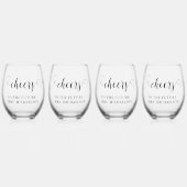 応援ブライド結婚ズイベント ステムなしワイングラス (正面)