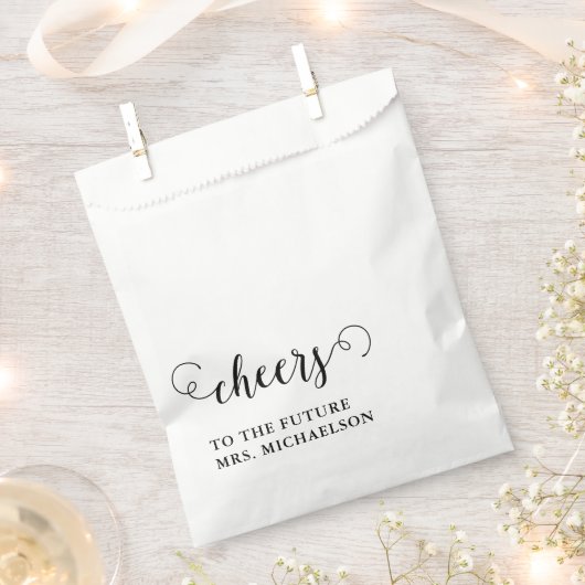 応援ブライド結婚ズイベント フェイバーバッグ (クリップ留めされた状態)