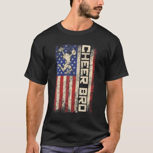 応援ブロチアリーダーBrother American US Flag Te Tシャツ (正面)