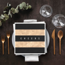 応援ブロンズフォイルブラックストライプズホリデーパーティー